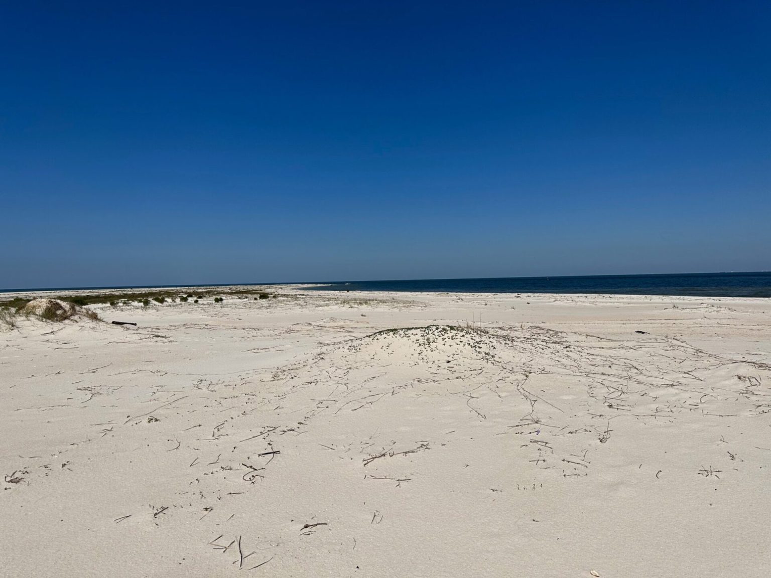 White sand beach in south Mississippi